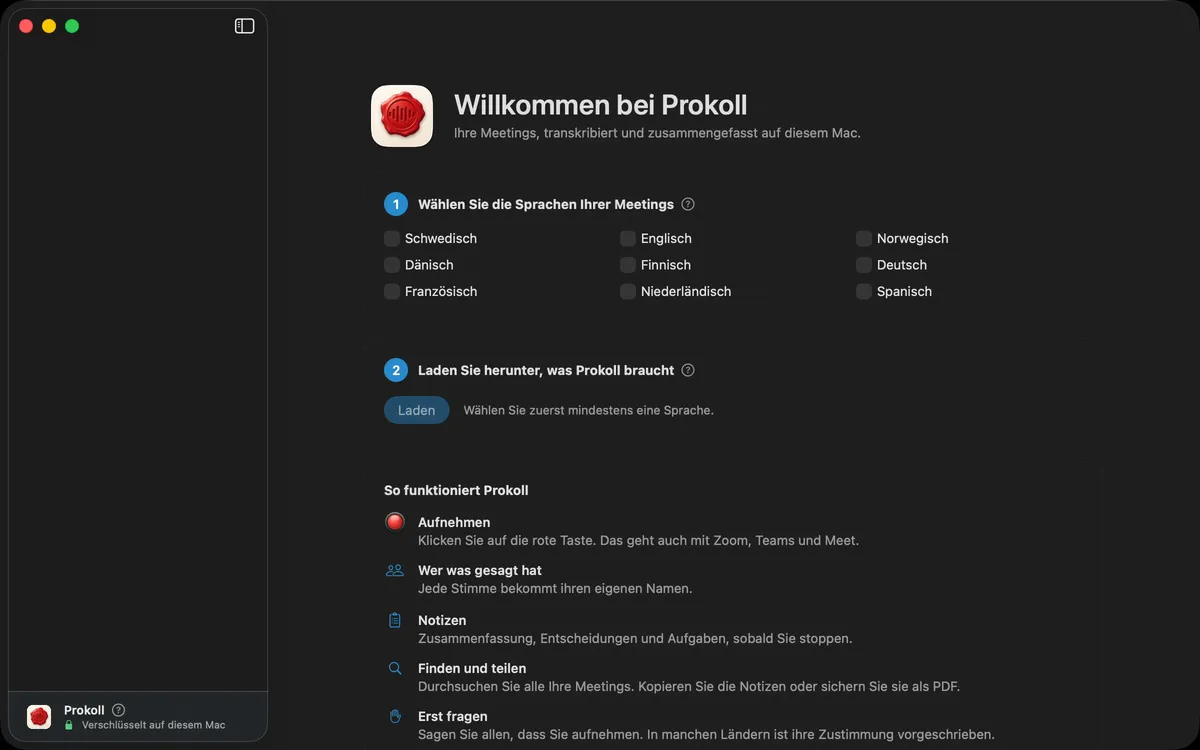 Prokoll mit einem Lizenzschlüssel aktivieren, danach ist es startklar.